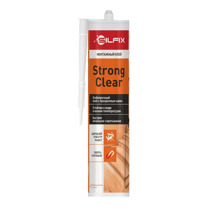 s00338903 УЦЕНКА SILFIX StrongClear Клей монтажный универсальный прозрач 290 мл (101441) — изображение 1