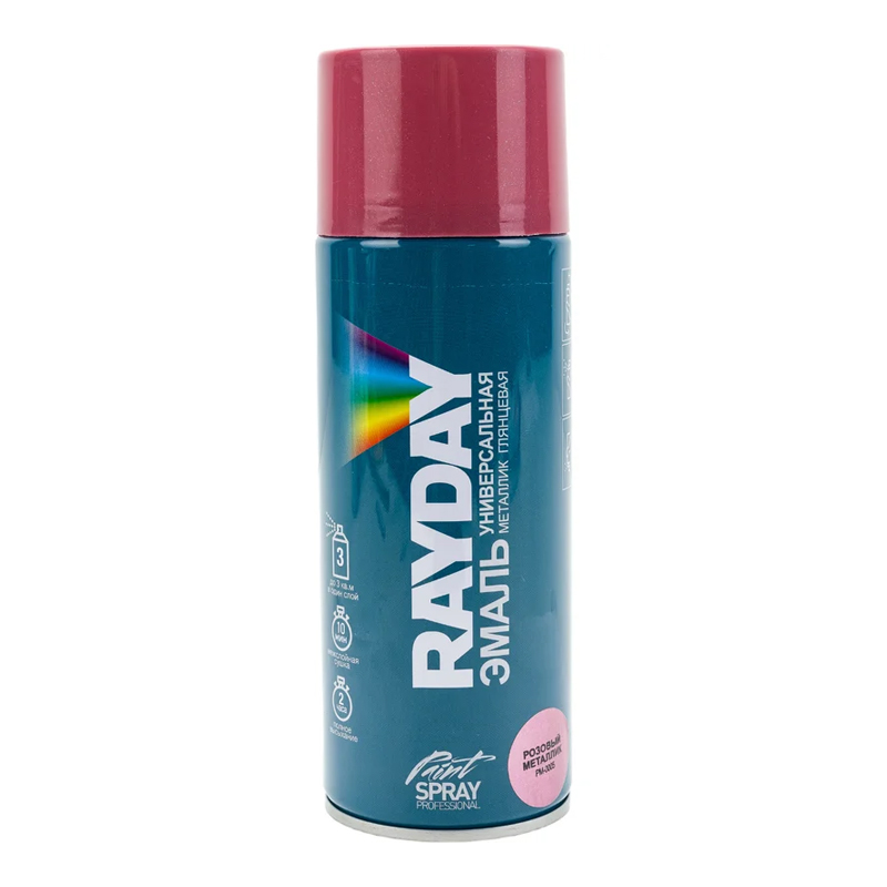 s00426518 КРАСКА АЭРОЗОЛЬ АЛКИД. РОЗОВЫЙ МЕТАЛЛИК 520 МЛ "RAYDAY" PM-0005 — изображение 1