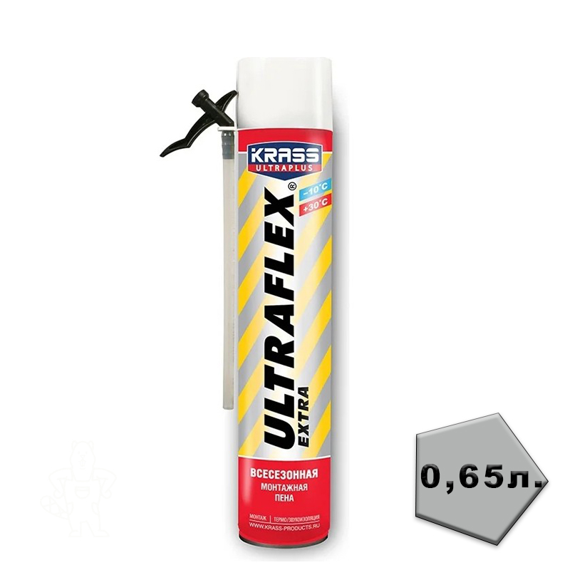 Пена монт KRASS ULTRAFLEX Extra сесезонная 0,65 л