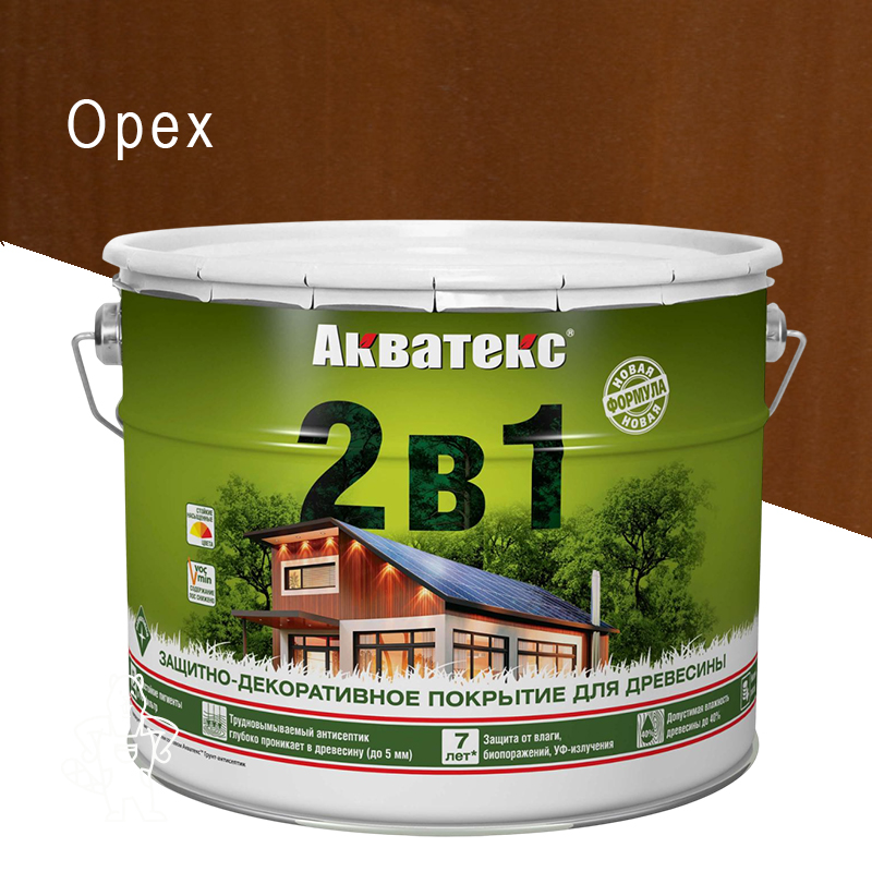 Акватекс 2 в 1 Орех 9 л