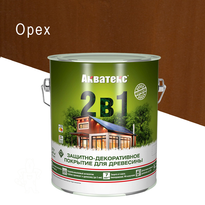 Акватекс 2 в 1 Орех 2,7 л