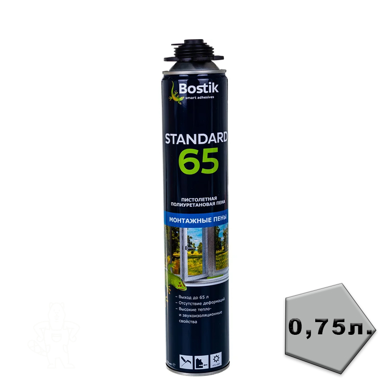Пена профессиональная Bostik Standart 65 всесезонная 750мл. выход 65л.