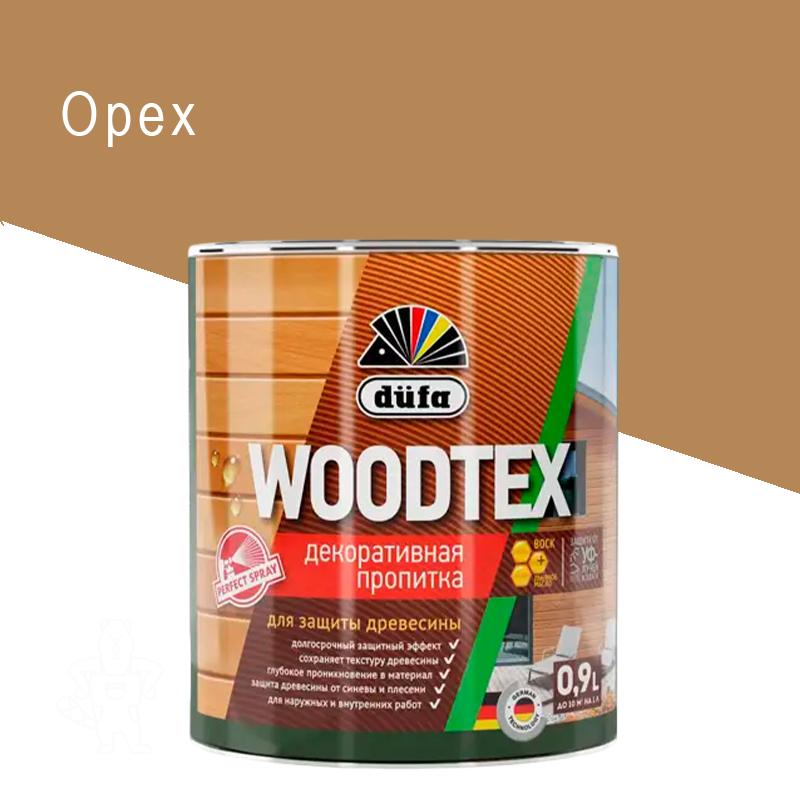 Пропитка Dufa Woodtex орех 0,9 л.,