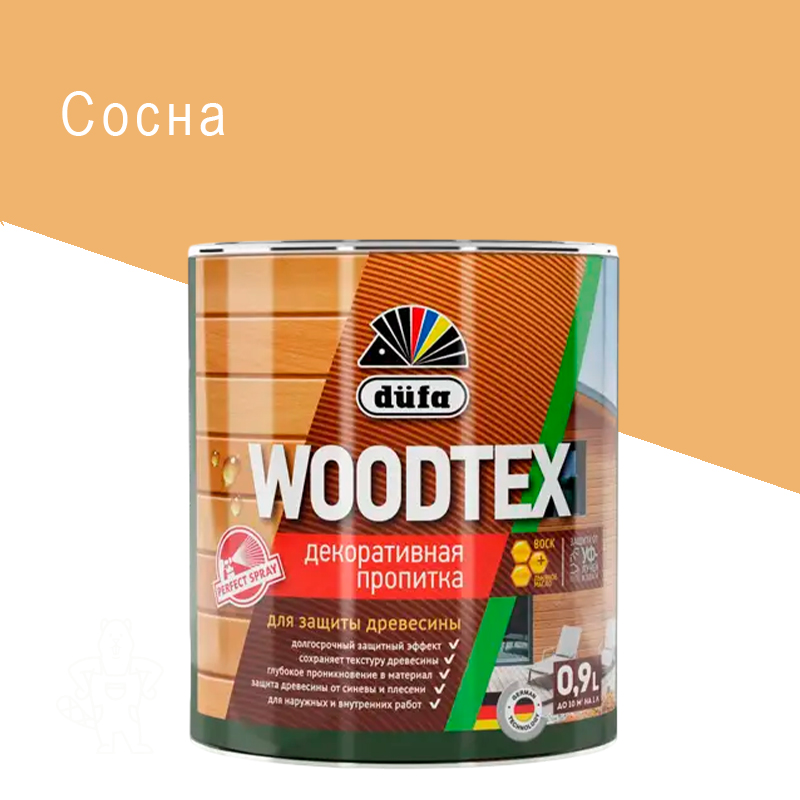 Пропитка Dufa Woodtex сосна 0,9 л.,