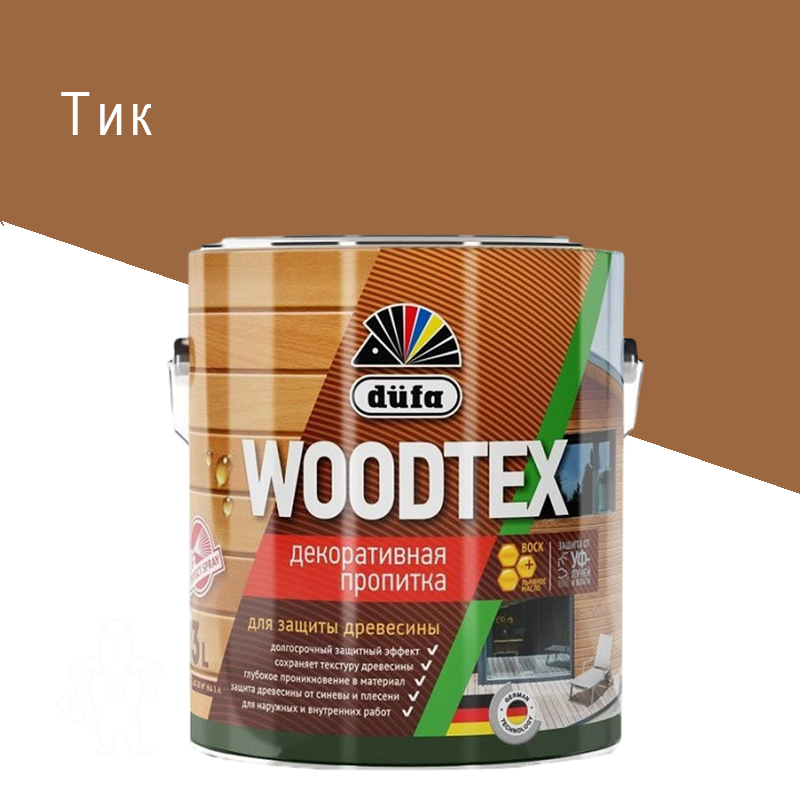 Пропитка Dufa Woodtex тик 3 л.,