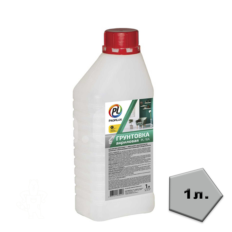 Грунт для внутренних работ акриловый Profilux PL-16A 1 л.,