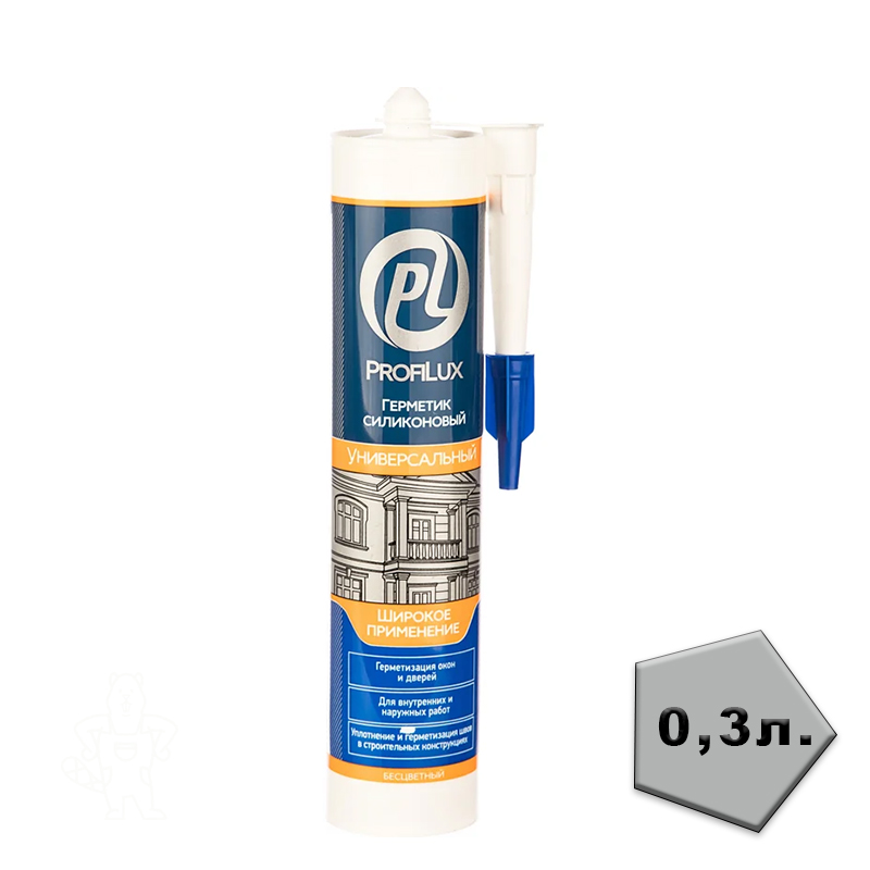 Герметик силиконовый универсальный Profilux бесцветный 300 мл.,