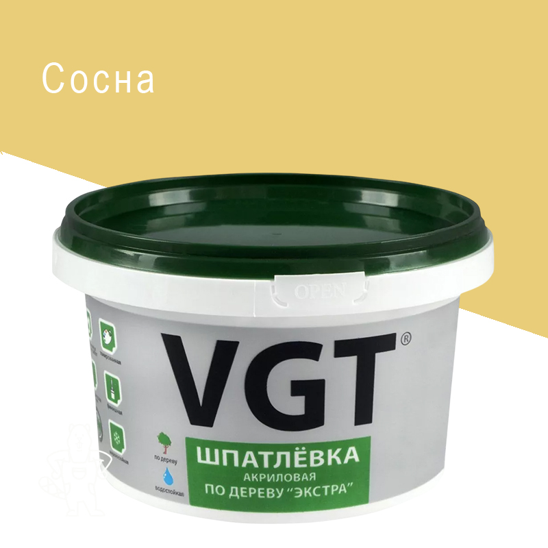ШПАТЛЕВКА ПО ДЕРЕВУ "ЭКСТРА" СОСНА 1 КГ (6) "ВГТ"