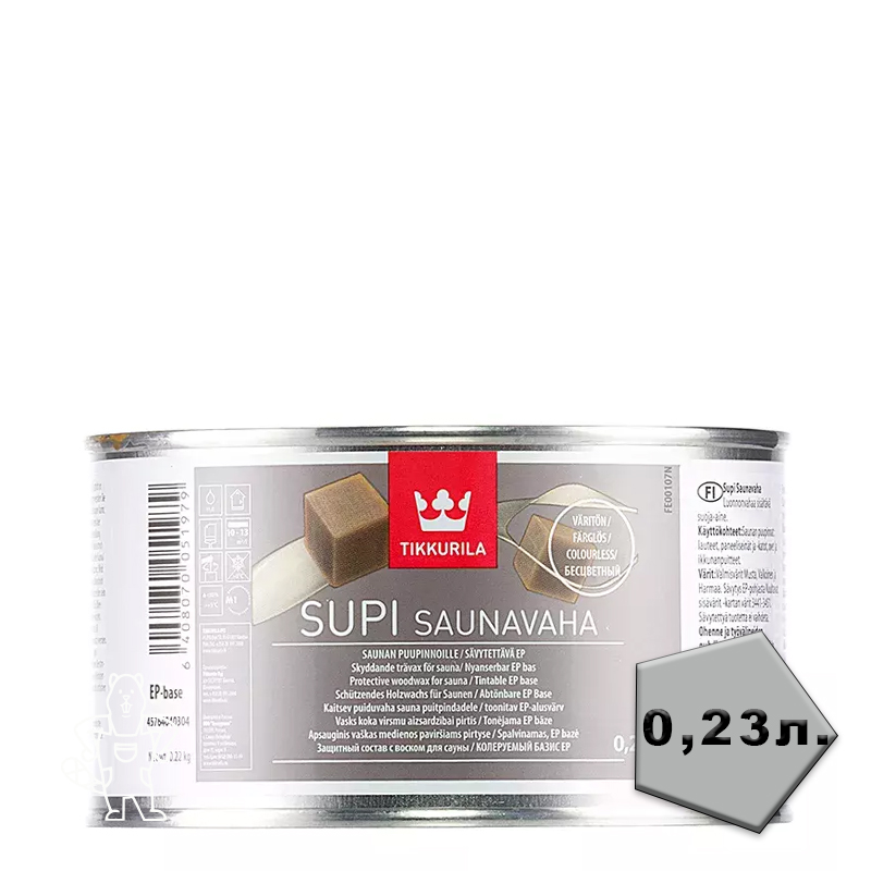Супи Саунаваха 0,225л. защитный воск для саун "ТИККУРИЛА"