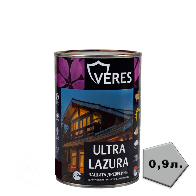 ВЕРЕС УЛЬТРА ЛАЗУРА № 19 ДУБ 0,9 Л "VERES"