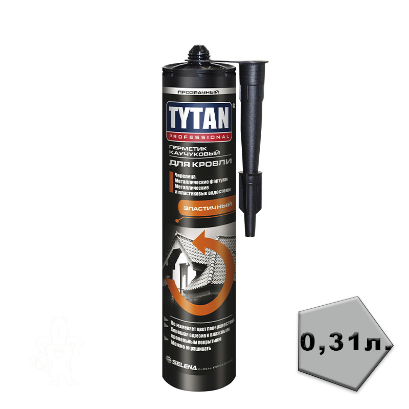 Герметик для кровли каучуковый красный 310 мл TYTAN
