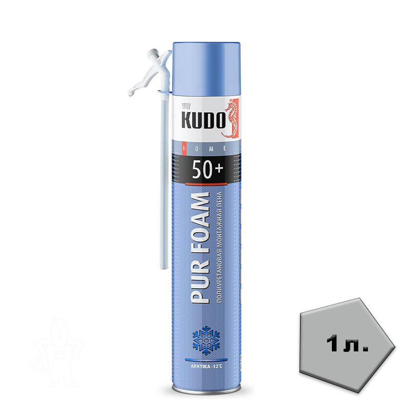 Пена монтажная "HOME 50+" 1000мл/800г зимняя (ARKTIKA) KUDO