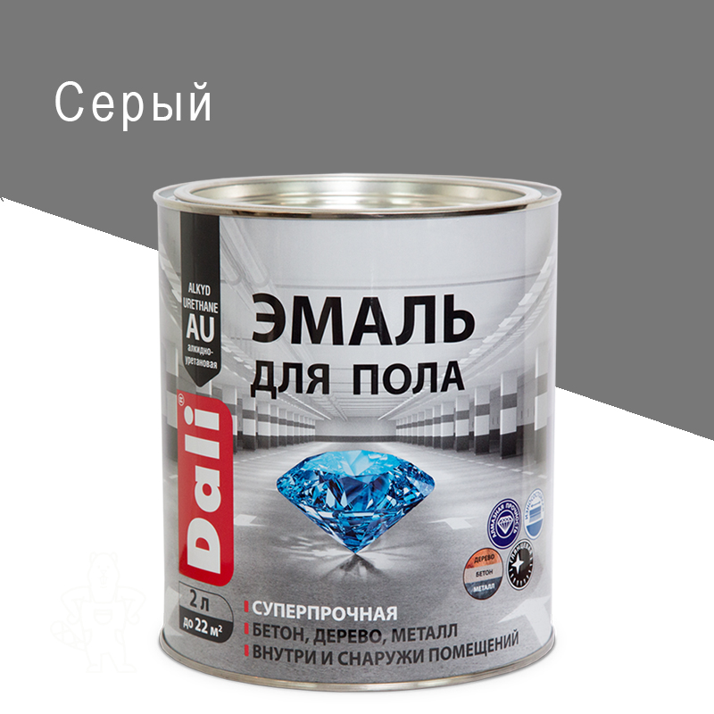 ЭМАЛЬ DALI ДЛЯ ПОЛА СЕРАЯ 2,0 Л