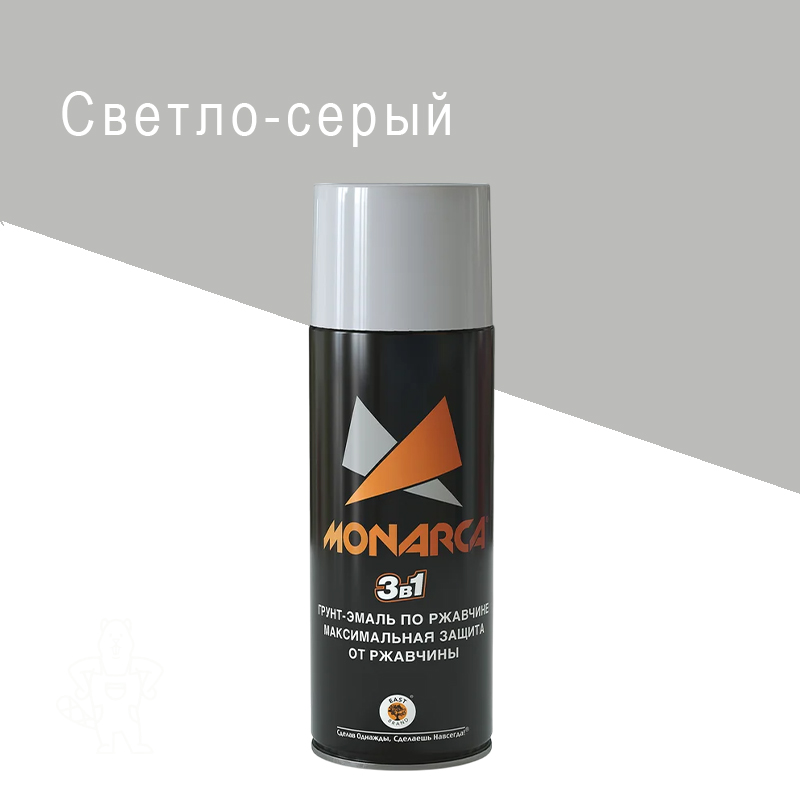 Грунт-эмаль по ржавчине аэрозоль акриловый EM RAL7035 светло-серый 520 мл