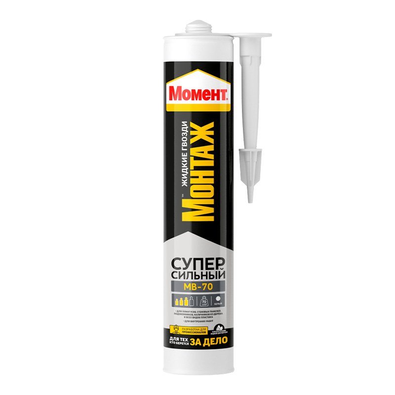 КЛЕЙ МОМЕНТ МОНТАЖ СУПЕРСИЛЬНЫЙ БЕЛЫЙ МВ-70 400 г ХЕНКЕЛЬ