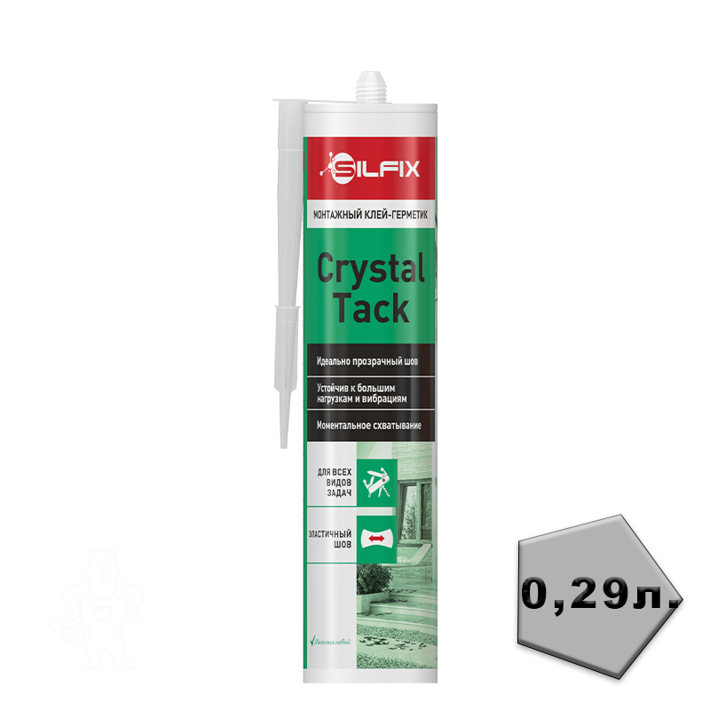 Silfix Hybrid Bond Cristal Tack Клей-герметик монтажный прозрачный 290 мл