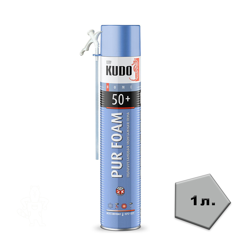 Пена монтажная "НОМЕ 50+" всесезонная 1000мл./800г KUDO
