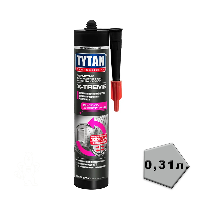 Герметик TYTAN X-TREME КРОВЕЛЬНЫЙ Битумно-Каучуковый Бесцветный 310мл.