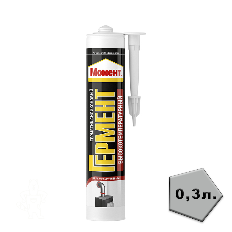 Герметик Гермент силик. высокотемпературный красно-коричневый 300 мл