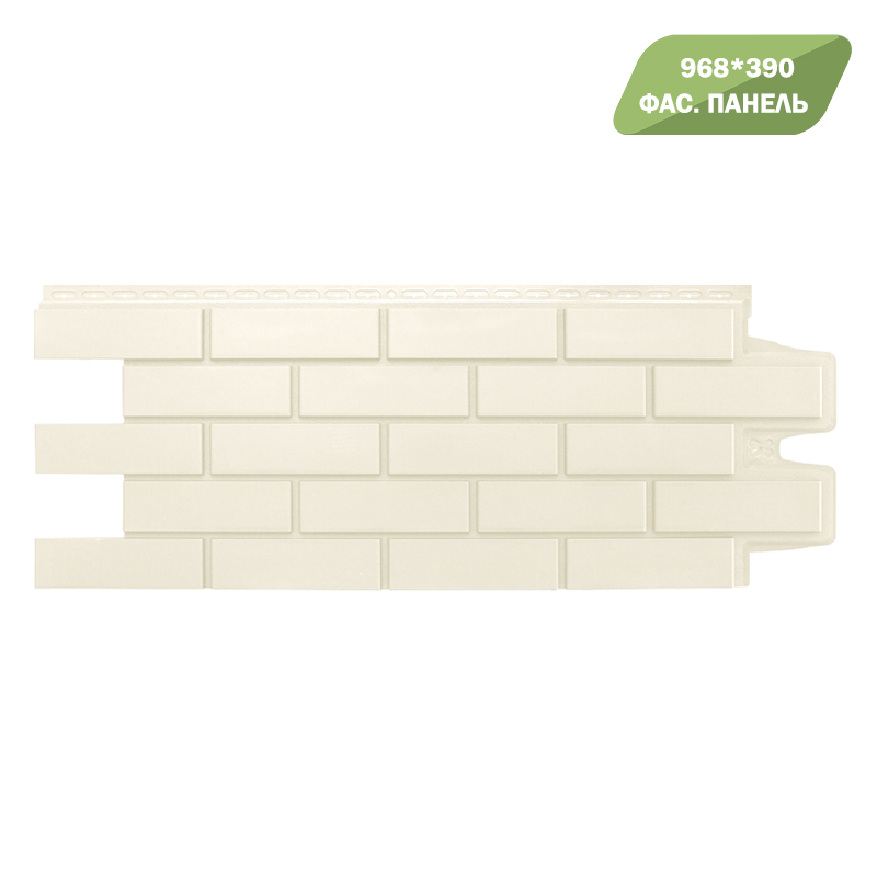 GL Панель фасадная Клинкерный кирпич Молочный (968*390)