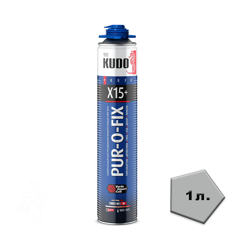 Клей-пена монт. EXTRA FIX 1000 мл/900 г универс. профи " KUDO"