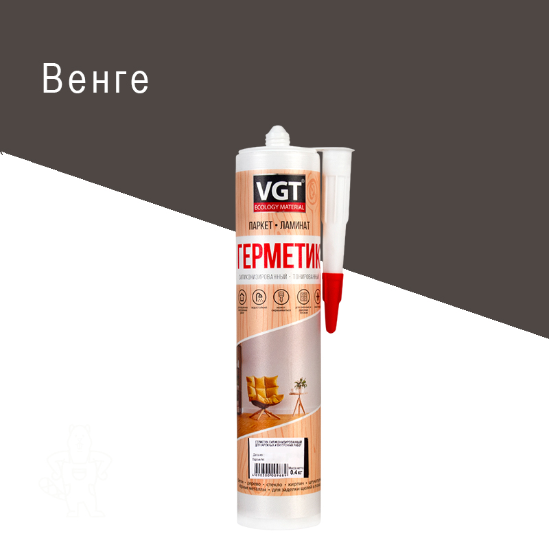 Герметик силиконовый универсальный VGT 310 мл,венге