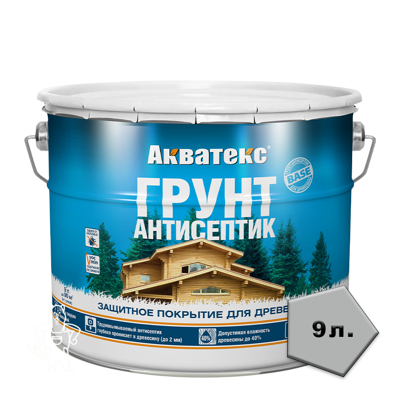 АКВАТЕКС ГРУНТ-АНТИСЕПТИК 9 Л