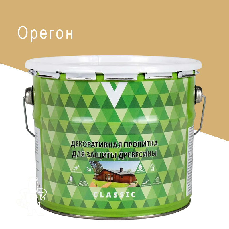 Пропитка декоративная "CLASSIC" Орегон 3 л "V"