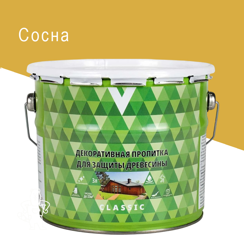 Пропитка декоративная "CLASSIC" Сосна 3 л "V"