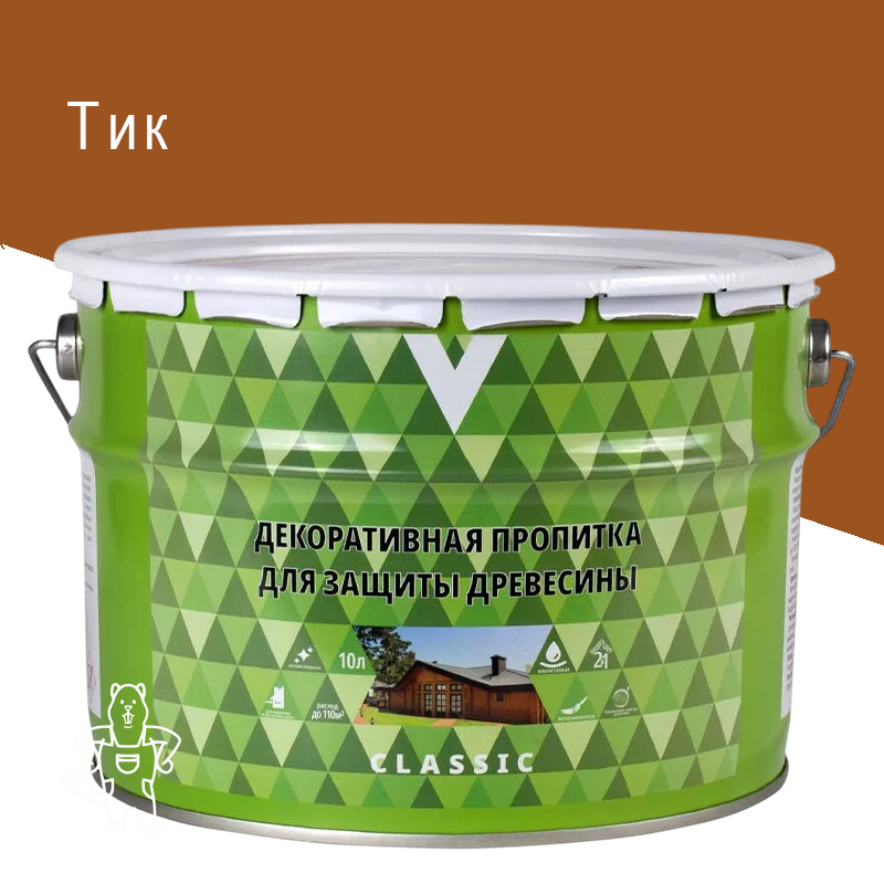 Пропитка декоративная "CLASSIC" Тик 10 л "V"