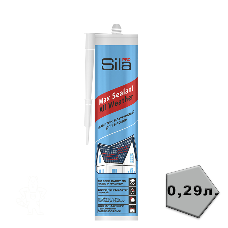 SILA PRO Max Sealant All Weather Герметик д/кровли, каучук. коричн., 290мл