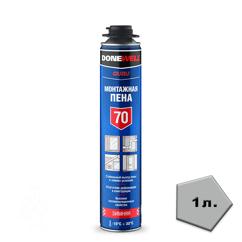 Пена монтажная KUDO DONEWELL "70" проф., зимняя 1л