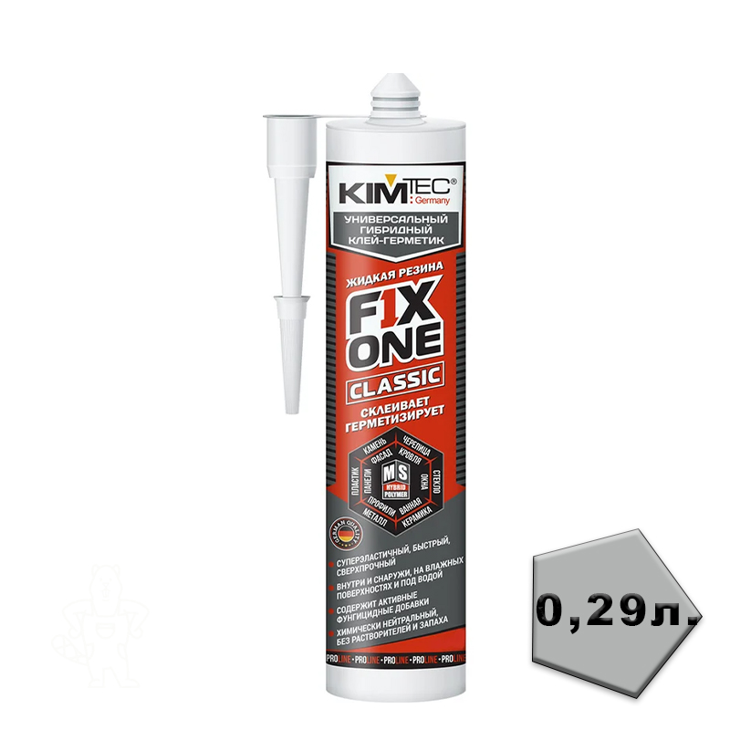 Клей-герметик FIX ONE гибридный Жидкая резина Kim tec 290 мл ЧЕРНЫЙ