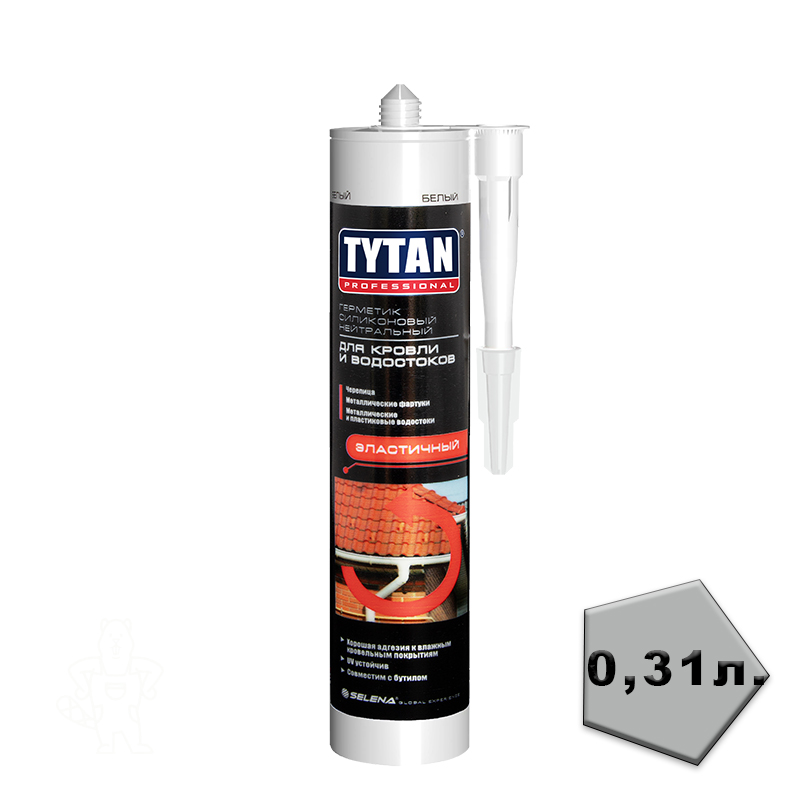 Герметик силиконовый кровельный Tytan 310 мл белый нейтральный