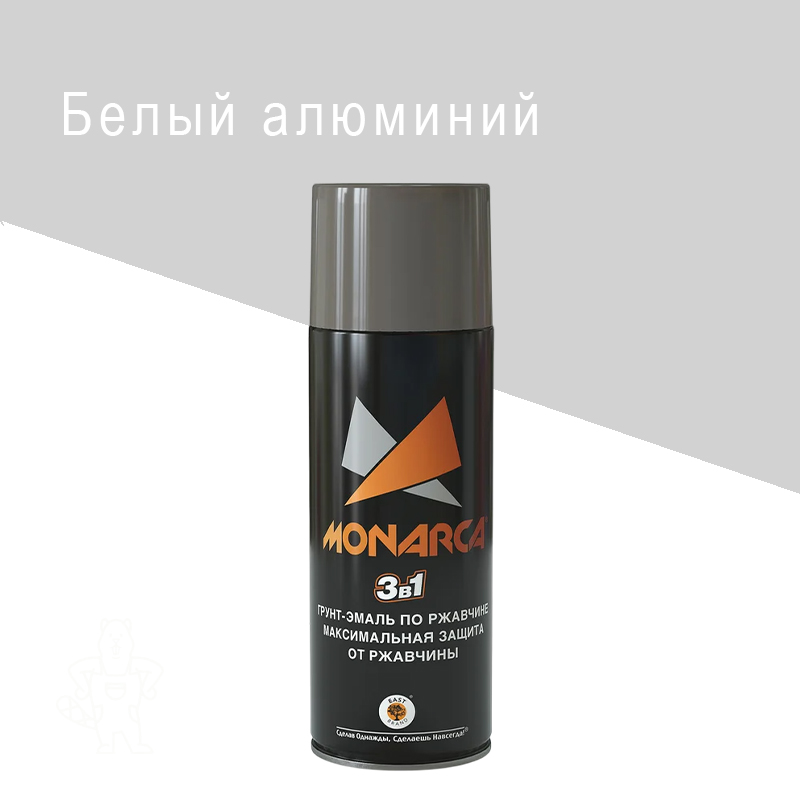 Грунт-эмаль по ржавчине аэрозоль акриловый ЕМ RAL9006 белый алюминий 520 мл