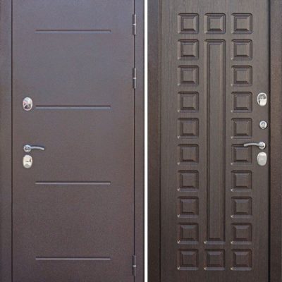 Дверь мет. 11 см ИЗОТЕРМА медный антик Венге (960мм) Левая (кале)