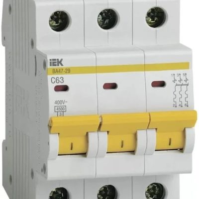 Автомат 3Р 63А С IEK