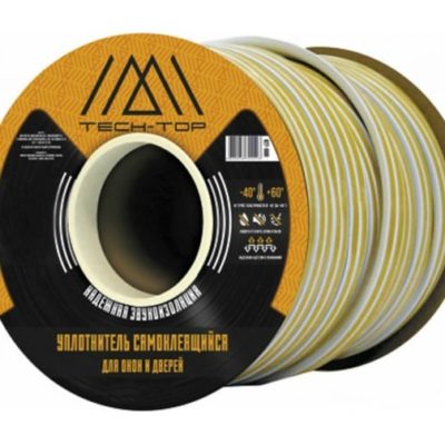 УПЛОТНИТЕЛЬ D  9 Х 8 ММ ЧЕРНЫЙ  БУХТА 100  М  "TECH-TOP"