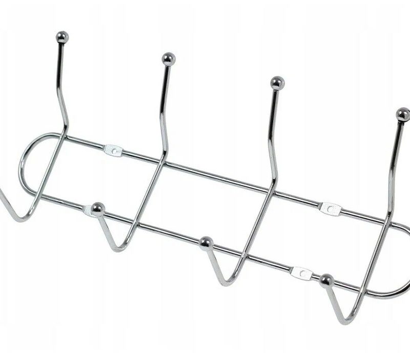 Вешалка металлическая 4 крючка в ассорт