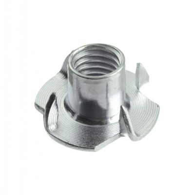 Гайка врезная по дереву М6 (с усом)