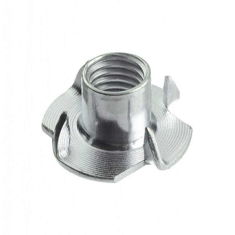 Гайка врезная по дереву М6 (с усом)