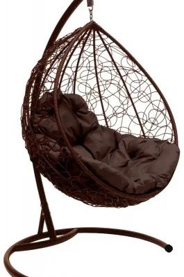 КАЧЕЛИ КОКОН "КАПЛЯ" КОРИЧНЕВАЯ+МАТРАЦ В АССОРТИМЕНТЕ