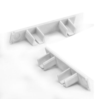 Торцевые(пара) карниза потолочного д/штор Идеал Белый 001