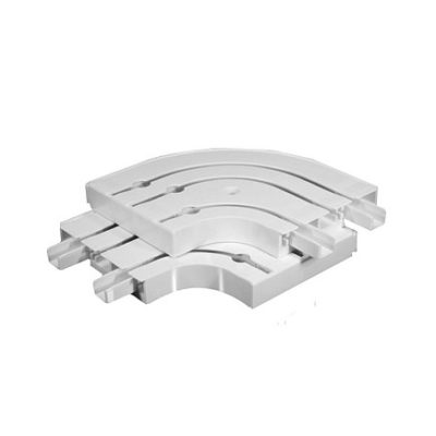 Торцевые повороты(пара) карниза потолочного д/штор Идеал Белый 001