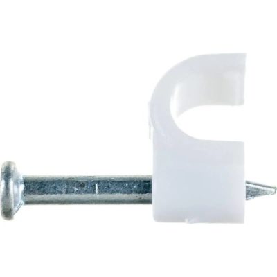 Скоба крепежная плоская в к-те с гвоздем СПП 12 (упаковка -40 штук) Элсет