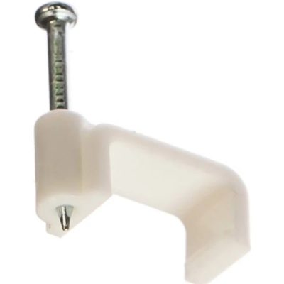 Скоба крепежная плоская в к-те с гвоздем СПП 14 (упаковка -30 штук) Элсет