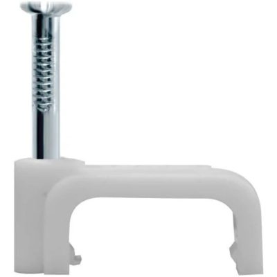 Скоба крепежная плоская в к-те с гвоздем СПП 5 (упаковка -100 штук) АСД