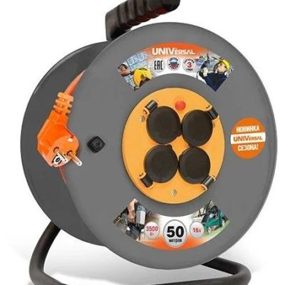 Удлинитель на катушке 4*50 м (ПВС 3*1