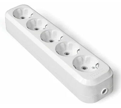 Колодка удлинителя 5 гн. с/з АБС- пластик UNIVersal (1/60)