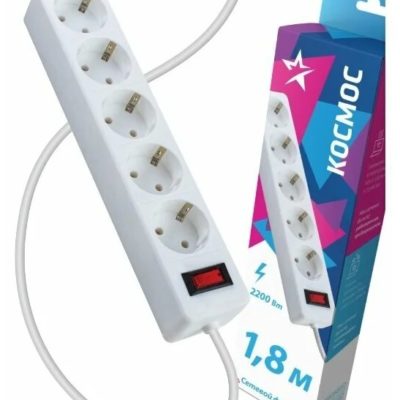 Сетевой фильтр 5*3м. белый (ПВС 3х0